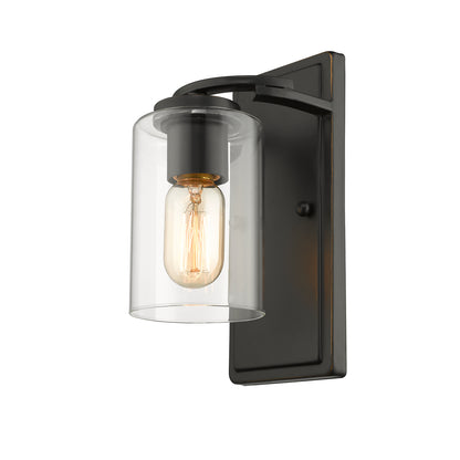 Golden Lighting Monroe 1-light Wall Sconce in Matte Black - - Golden Lighting