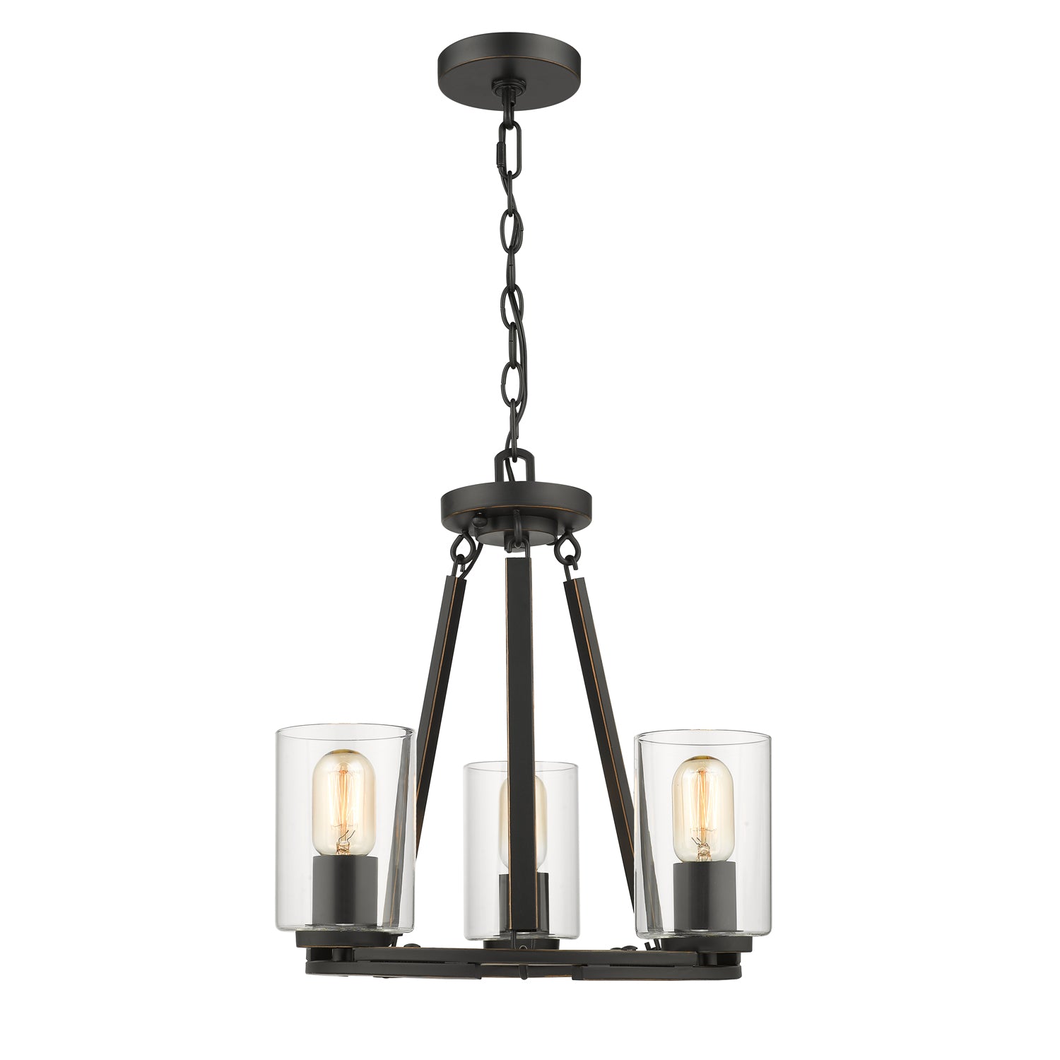 Monroe 3-light Chandelier in Matte Black