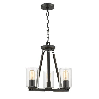 Monroe 3-light Chandelier in Matte Black