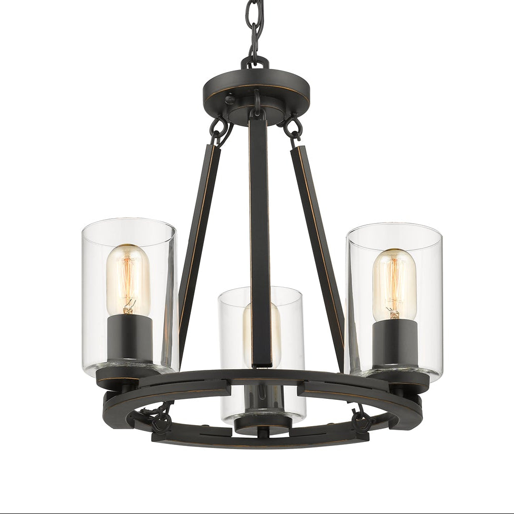 Monroe 3-light Chandelier in Matte Black