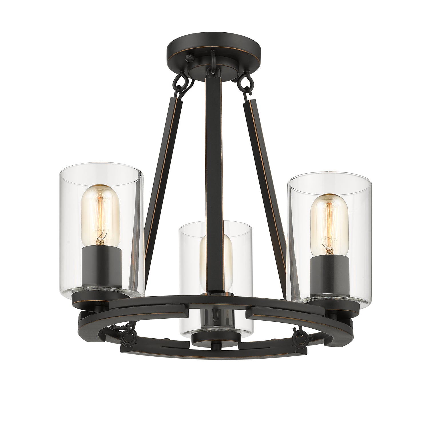 Monroe 3-light Chandelier in Matte Black