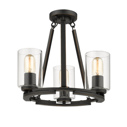 Monroe 3-light Chandelier in Matte Black