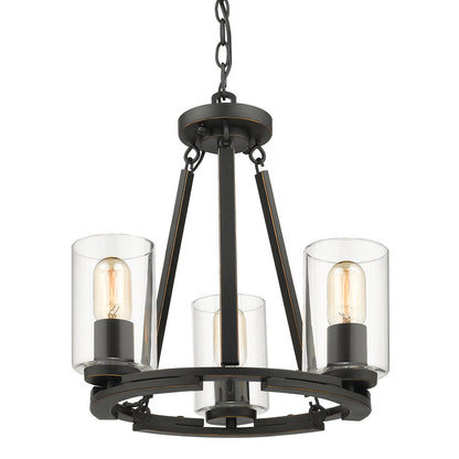 Monroe 3-light Semi-Flush in Matte Black