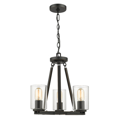 Monroe 3-light Semi-Flush in Matte Black