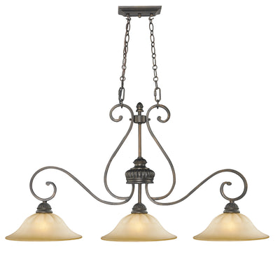 Mayfair 3-light Pendant in Leather Crackle