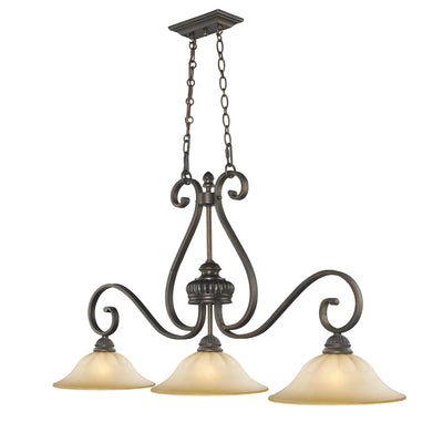 Mayfair 3-light Pendant in Leather Crackle