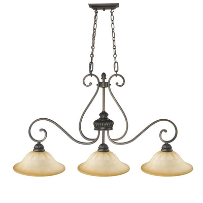 Mayfair 3-light Pendant in Leather Crackle