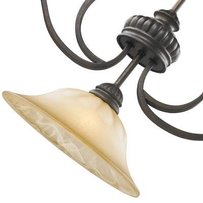 Mayfair 3-light Pendant in Leather Crackle