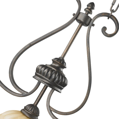 Mayfair 3-light Pendant in Leather Crackle
