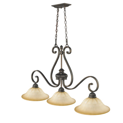 Mayfair 3-light Pendant in Leather Crackle