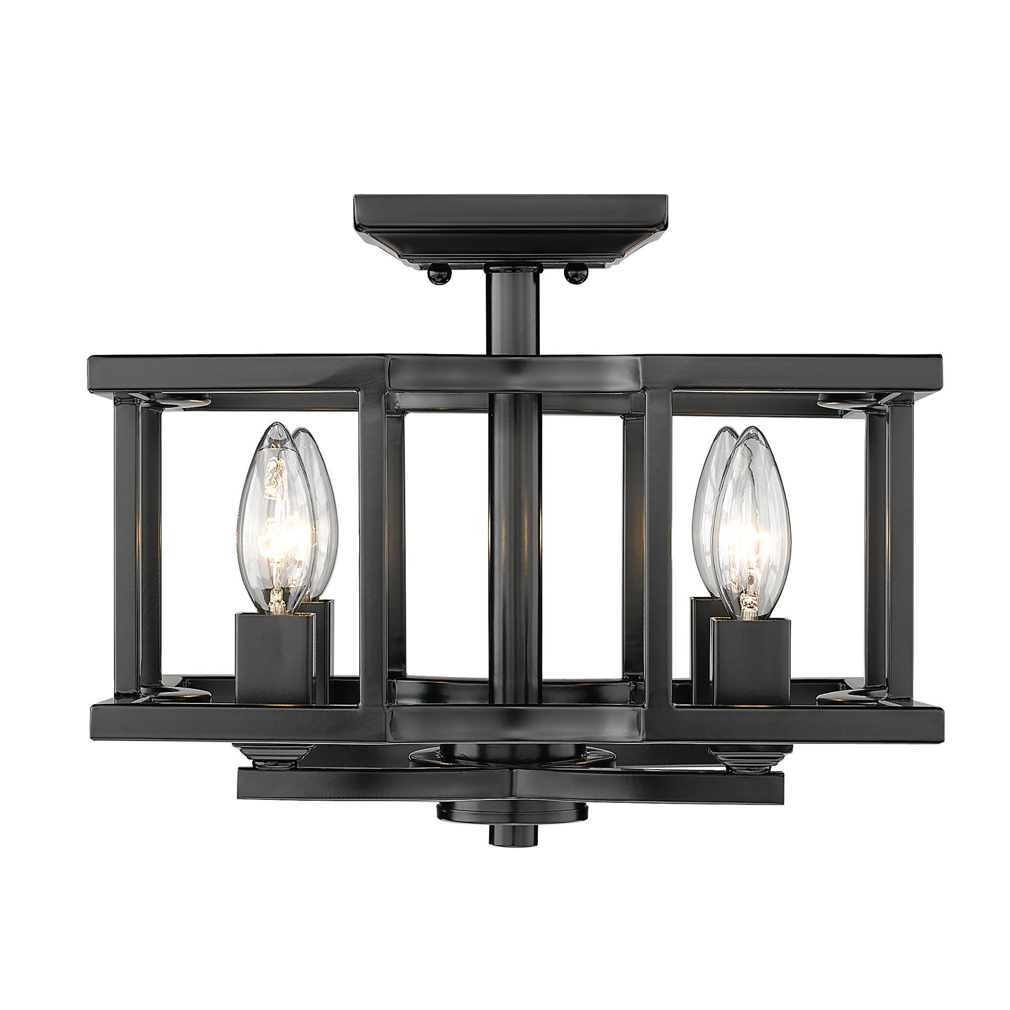 Bellare 4-light Semi-Flush Mount in Matte Black
