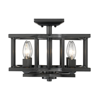 Bellare 4-light Semi-Flush Mount in Matte Black