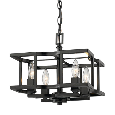 Bellare 4-light Semi-Flush Mount in Matte Black