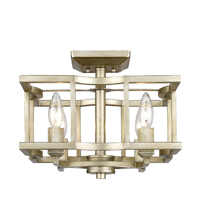 Bellare 4-light Semi-Flush Mount in White Gold