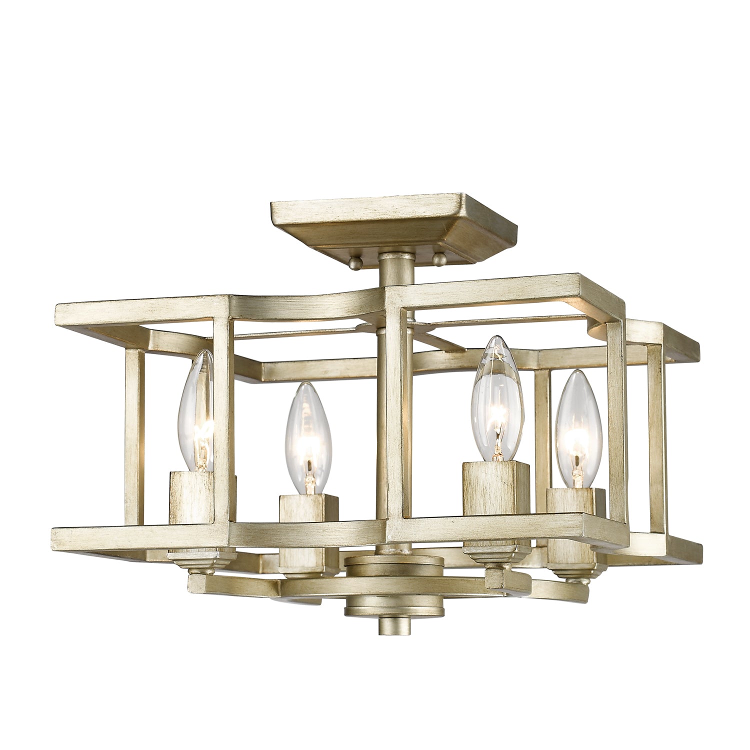 Bellare 4-light Semi-Flush Mount in White Gold
