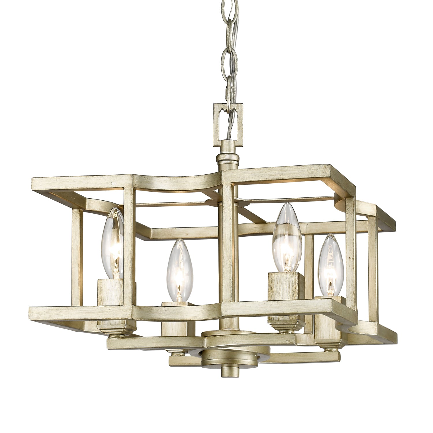 Bellare 4-light Semi-Flush Mount in White Gold