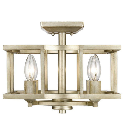 Bellare 4-light Semi-Flush Mount in White Gold - - Golden Lighting