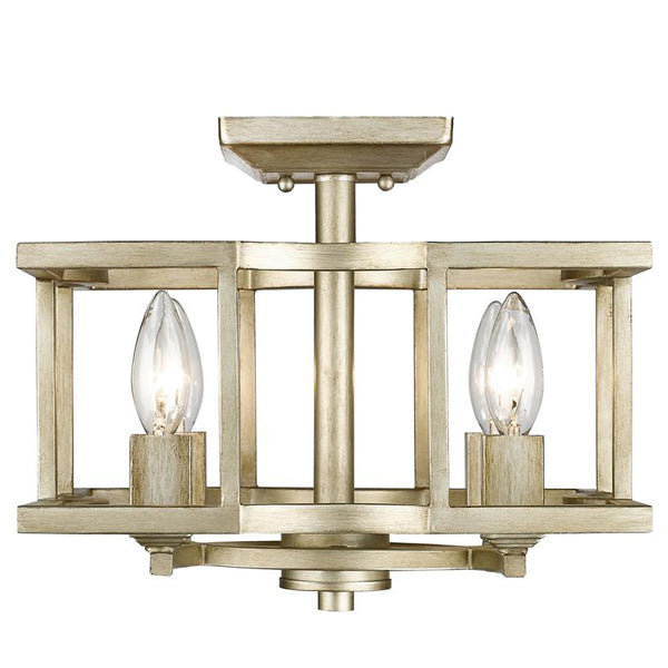 Bellare 4-light Semi-Flush Mount in White Gold - - Golden Lighting