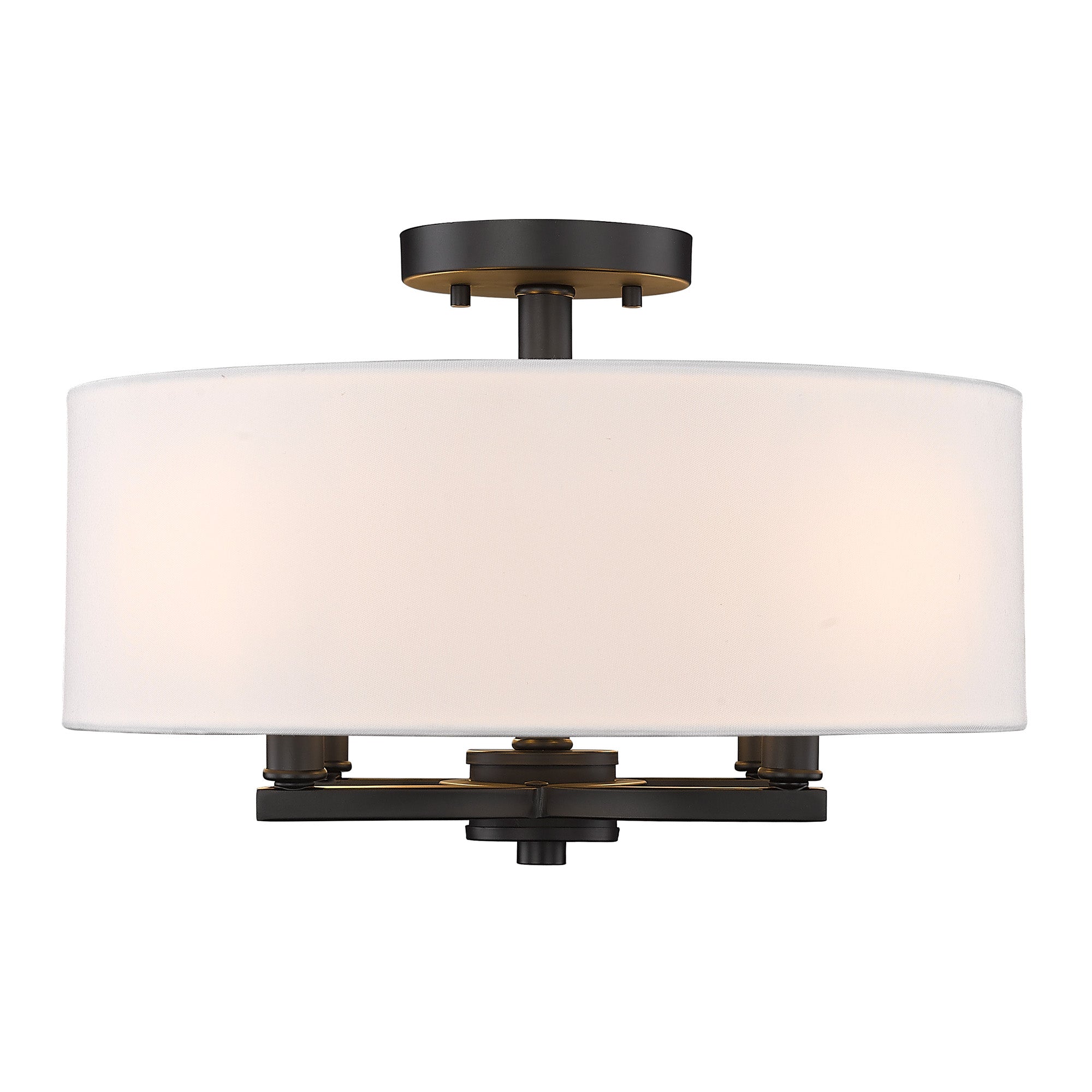 Golden Lighting Eliana 4-light Semi-Flush Mount in Matte Black - - Golden Lighting