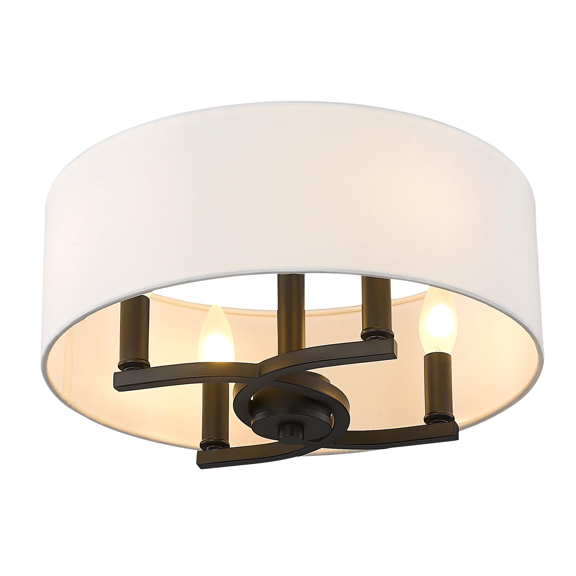 Golden Lighting Eliana 4-light Semi-Flush Mount in Matte Black - - Golden Lighting