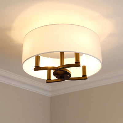 Golden Lighting Eliana 4-light Semi-Flush Mount in Matte Black - - Golden Lighting