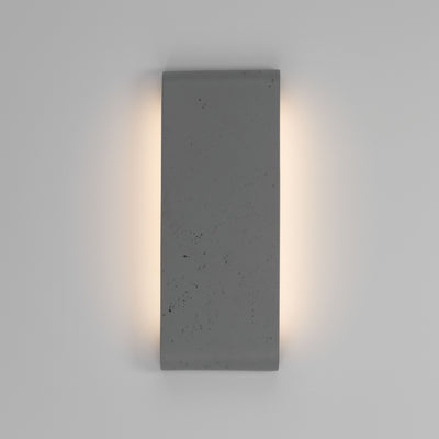 Golden Lighting Stela Integrated LED 16in Outdoor Wall in Gray Travertine - - Golden Lighting