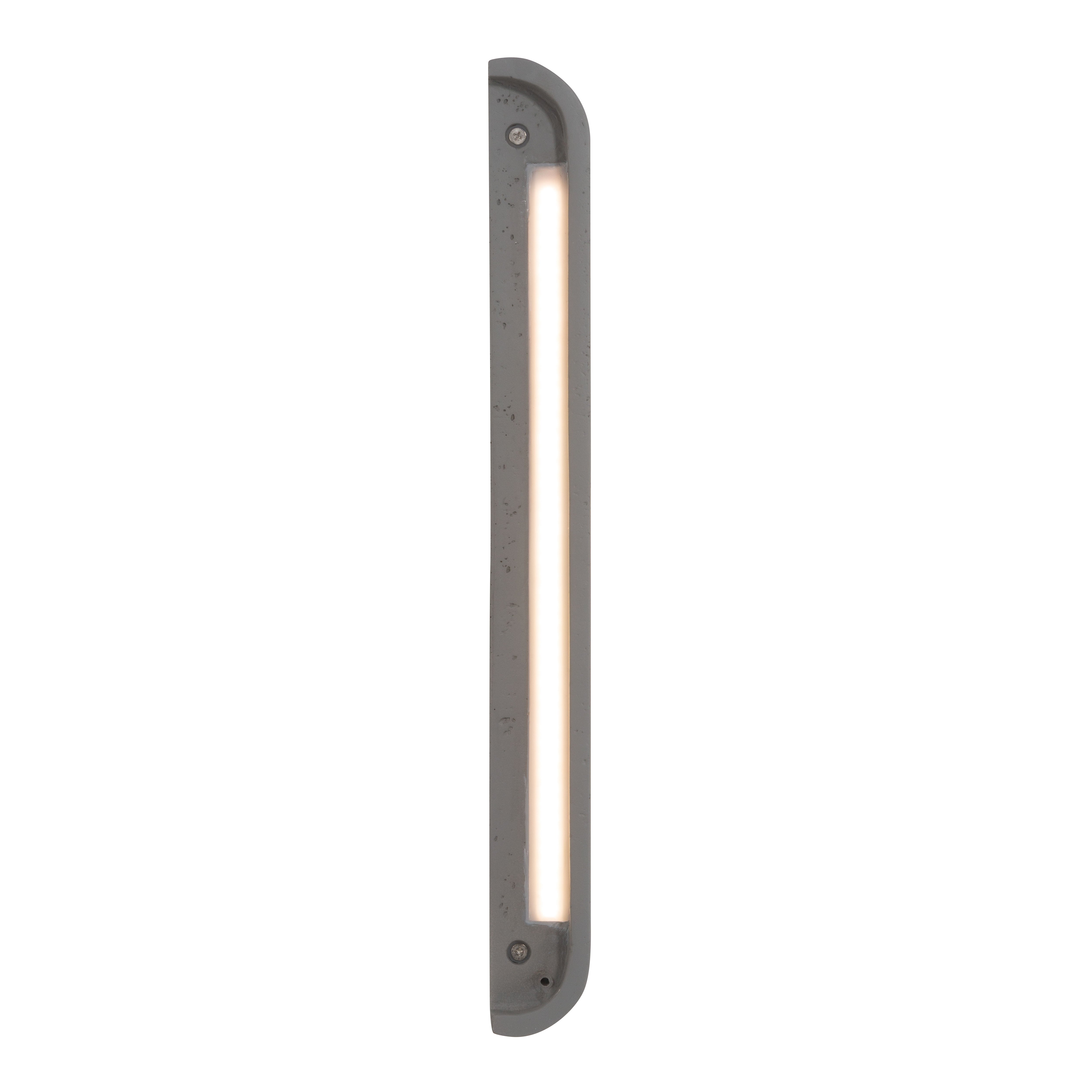Golden Lighting Stela Integrated LED 16in Outdoor Wall in Gray Travertine - - Golden Lighting