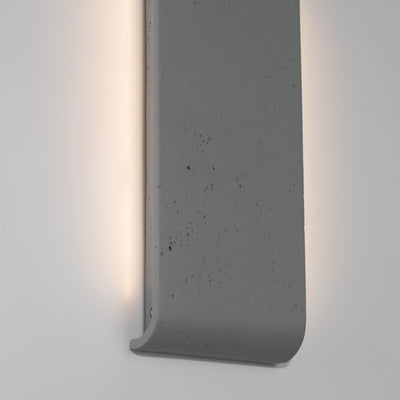 Golden Lighting Stela Integrated LED 16in Outdoor Wall in Gray Travertine - - Golden Lighting