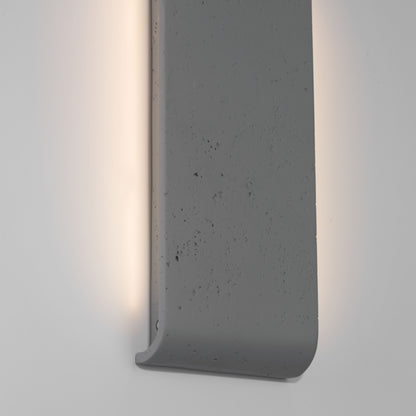 Golden Lighting Stela Integrated LED 16in Outdoor Wall in Gray Travertine - - Golden Lighting