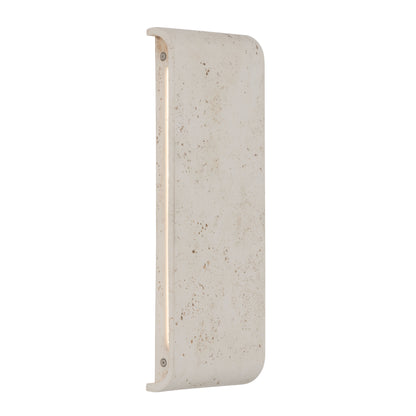 Golden Lighting Stela Integrated LED 16in Outdoor Wall in White Travertine - - Golden Lighting
