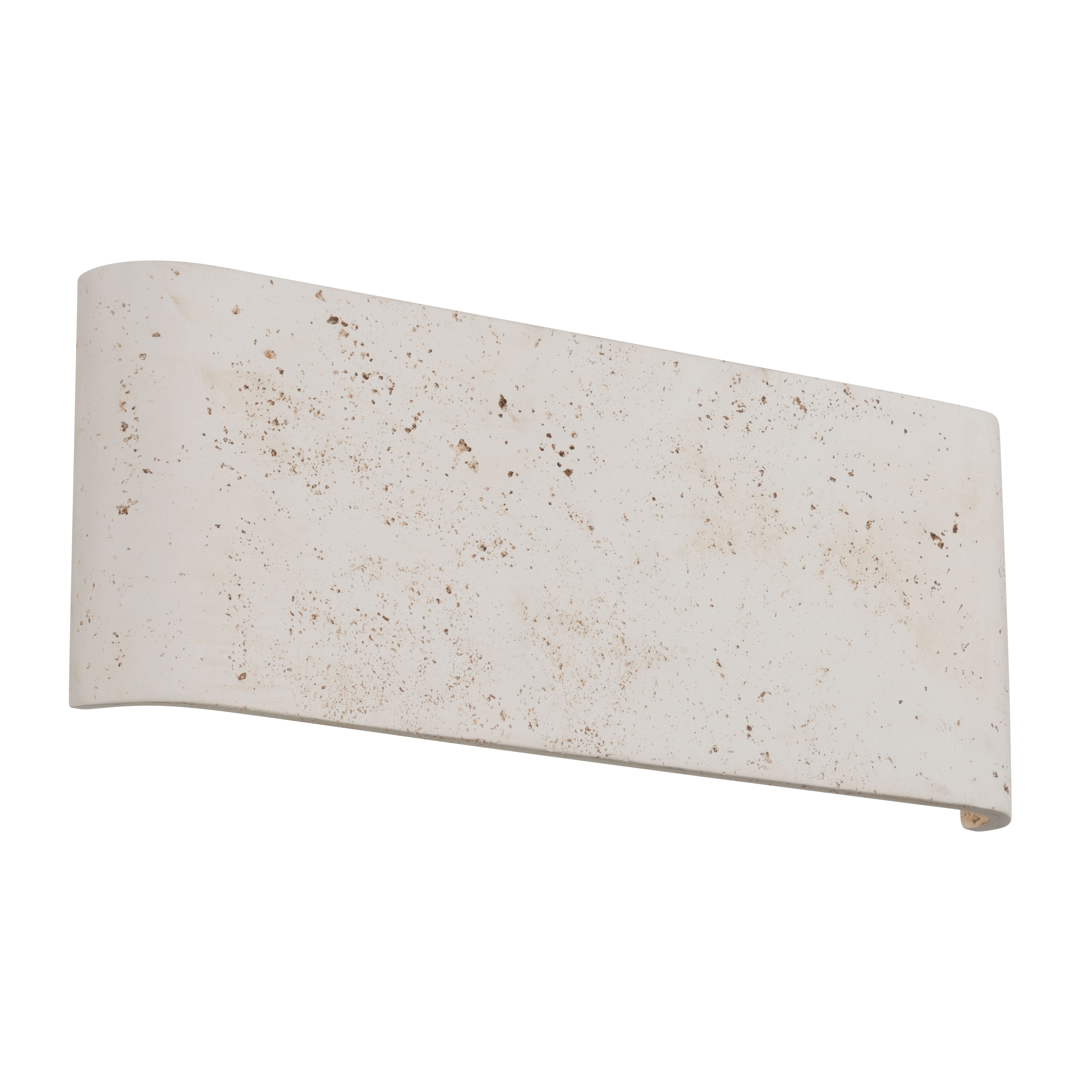 Golden Lighting Stela Integrated LED 16in Outdoor Wall in White Travertine - - Golden Lighting