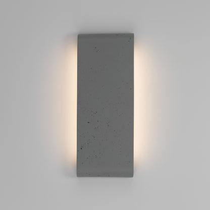 Golden Lighting Stela Integrated LED 16in Outdoor Wall in Gray Travertine - Default Title - Golden Lighting