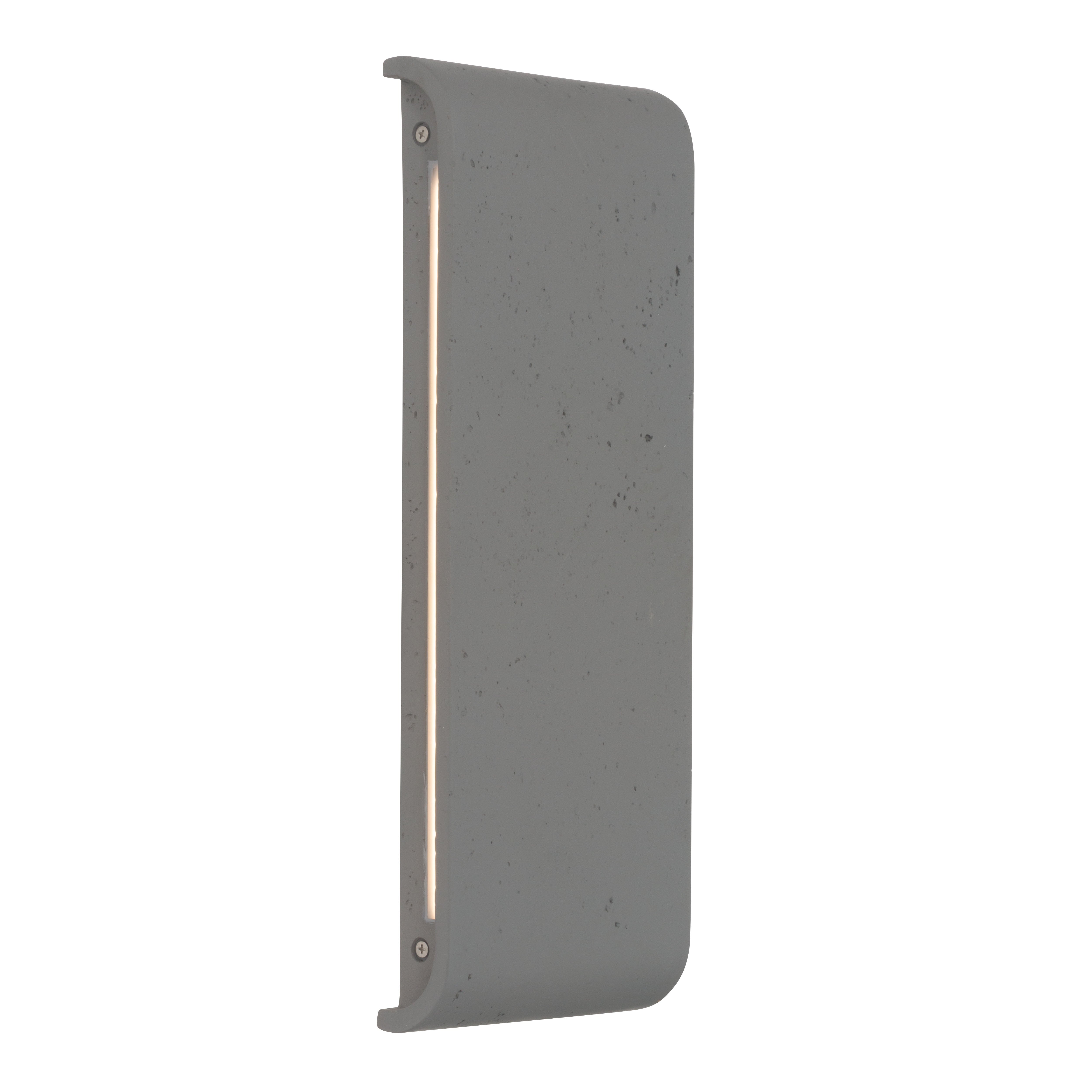 Golden Lighting Stela Integrated LED 16in Outdoor Wall in Gray Travertine - Default Title - Golden Lighting