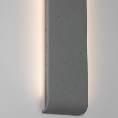 Golden Lighting Stela Integrated LED 24in Outdoor Wall in Gray Travertine - - Golden Lighting