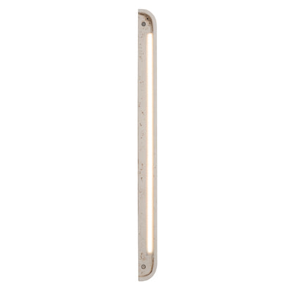 Golden Lighting Stela Integrated LED 24in Outdoor Wall in White Travertine - - Golden Lighting