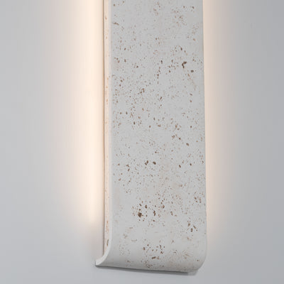 Golden Lighting Stela Integrated LED 24in Outdoor Wall in White Travertine - - Golden Lighting