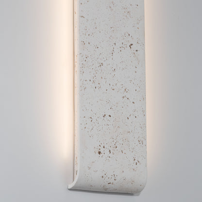 Golden Lighting Stela Integrated LED 24in Outdoor Wall in White Travertine - - Golden Lighting