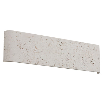 Golden Lighting Stela Integrated LED 24in Outdoor Wall in White Travertine - - Golden Lighting