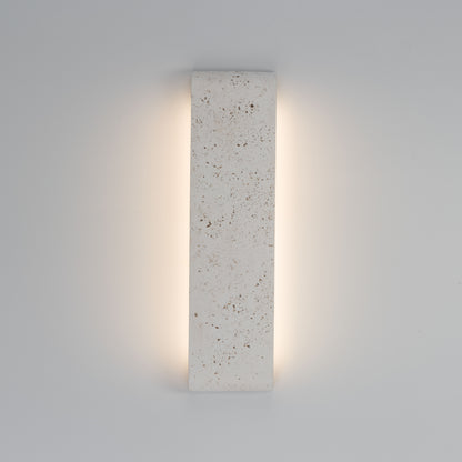Golden Lighting Stela Integrated LED 24in Outdoor Wall in White Travertine - Default Title - Golden Lighting