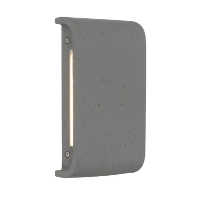 Golden Lighting Stela Integrated LED 9in Outdoor Wall in Gray Travertine - - Golden Lighting