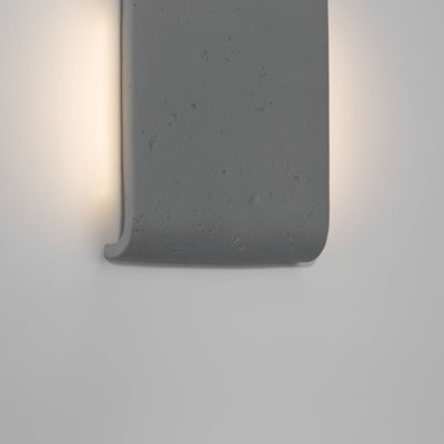 Golden Lighting Stela Integrated LED 9in Outdoor Wall in Gray Travertine - - Golden Lighting
