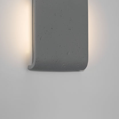 Golden Lighting Stela Integrated LED 9in Outdoor Wall in Gray Travertine - - Golden Lighting