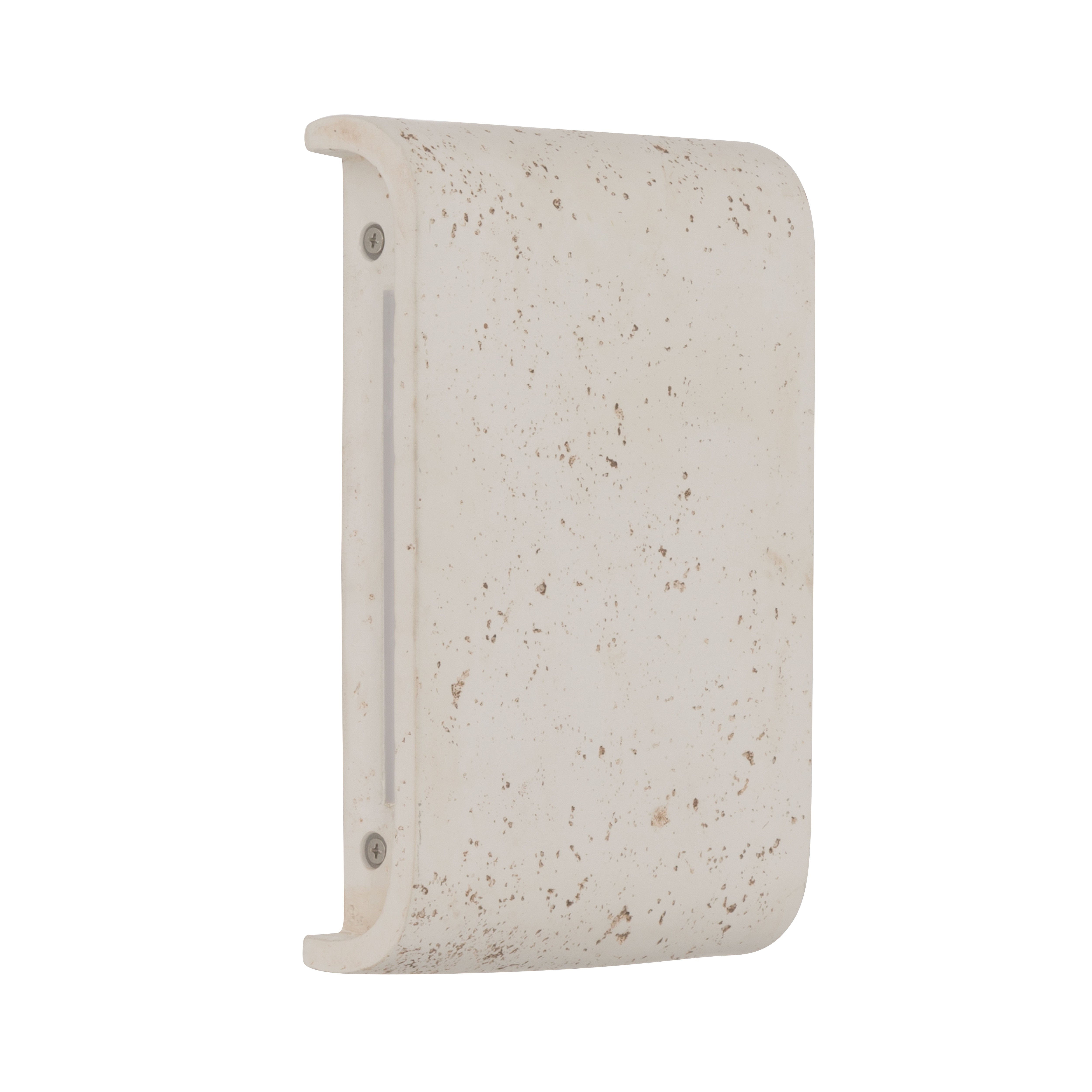 Golden Lighting Stela Integrated LED 9in Outdoor Wall in White Travertine