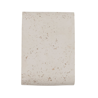 Golden Lighting Stela Integrated LED 9in Outdoor Wall in White Travertine - - Golden Lighting