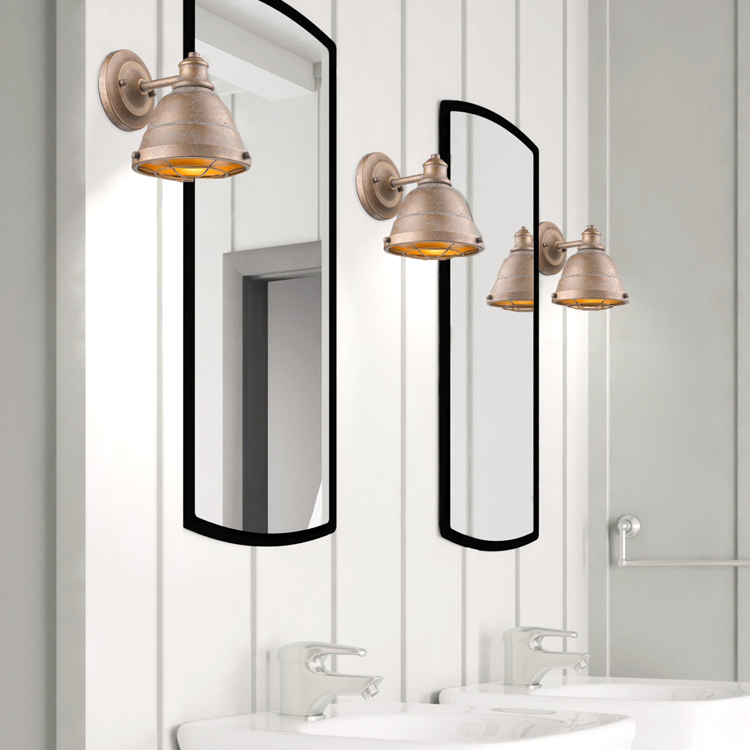 Bartlett CP 1 Light Bath Vanity in Copper Patina - Default Title - Golden Lighting