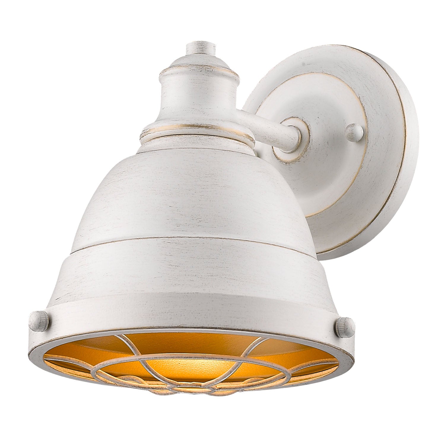 Bartlett FW 1 Light Bath Vanity in French White - Default Title - Golden Lighting