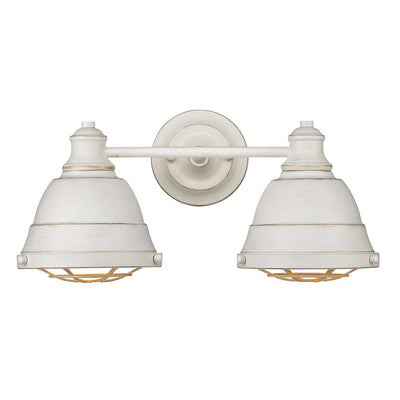 Golden Lighting Bartlett 2-light Vanity in French White - - Golden Lighting