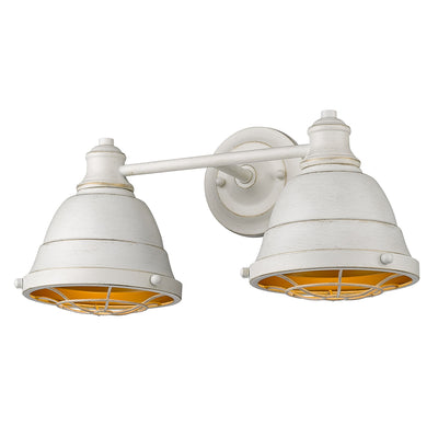 Golden Lighting Bartlett 2-light Vanity in French White - - Golden Lighting