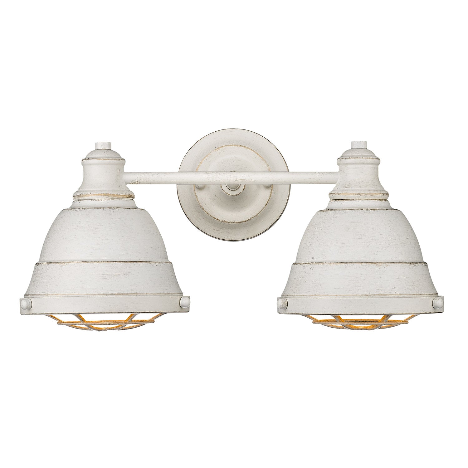Bartlett FW 2 Light Bath Vanity in French White - Default Title - Golden Lighting