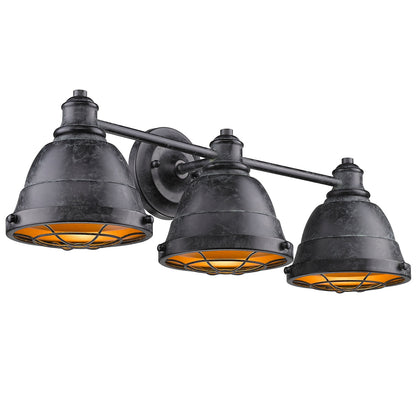 Golden Lighting Bartlett 3-light Vanity in Black Patina - - Golden Lighting